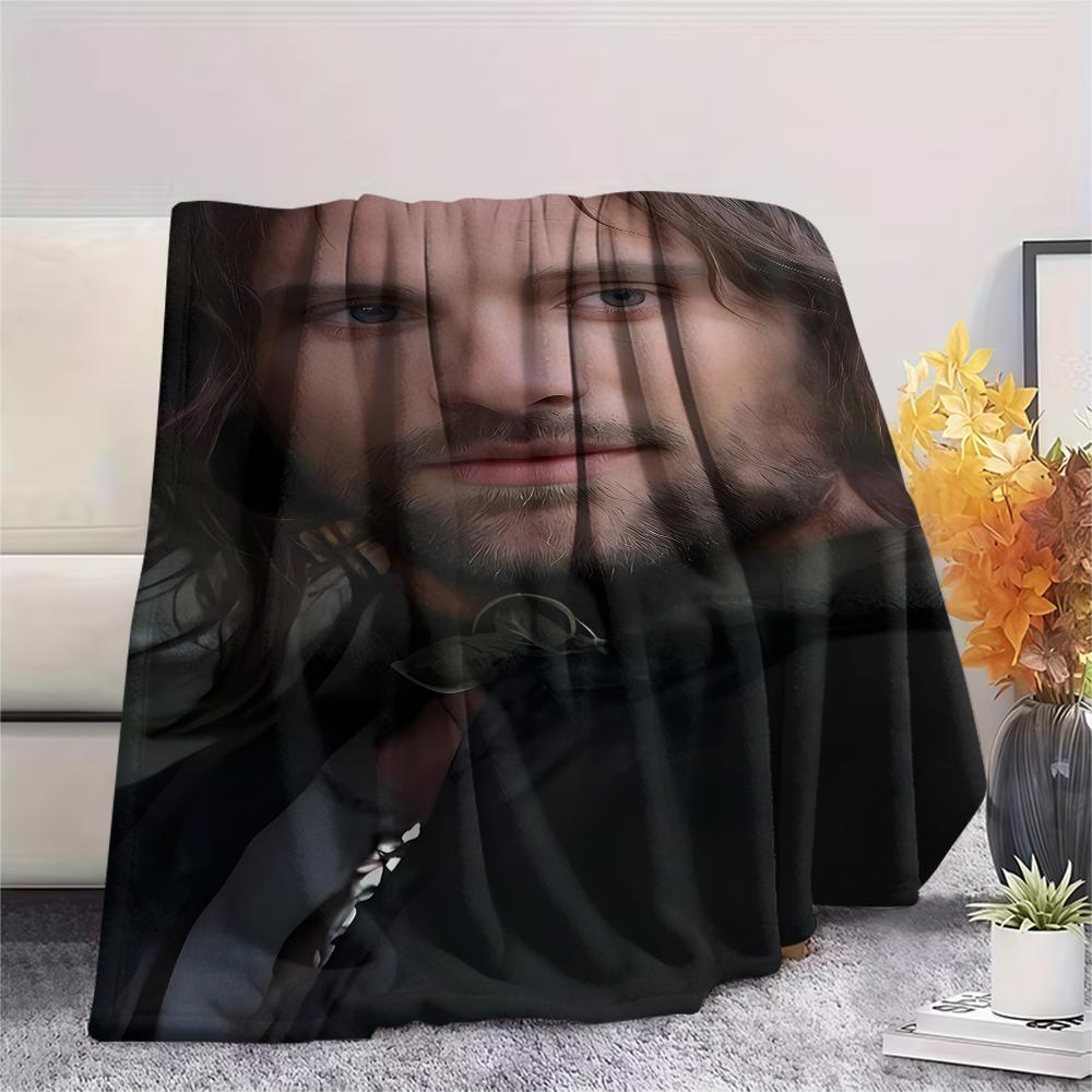 Coperta in Flanella con Stampa Il Signore degli Anelli, Alta qualità, Confortevole per Tutte le Stagioni, Decorazione per la Casa, Calore e Comfort, Perfetta per Regali di Natale