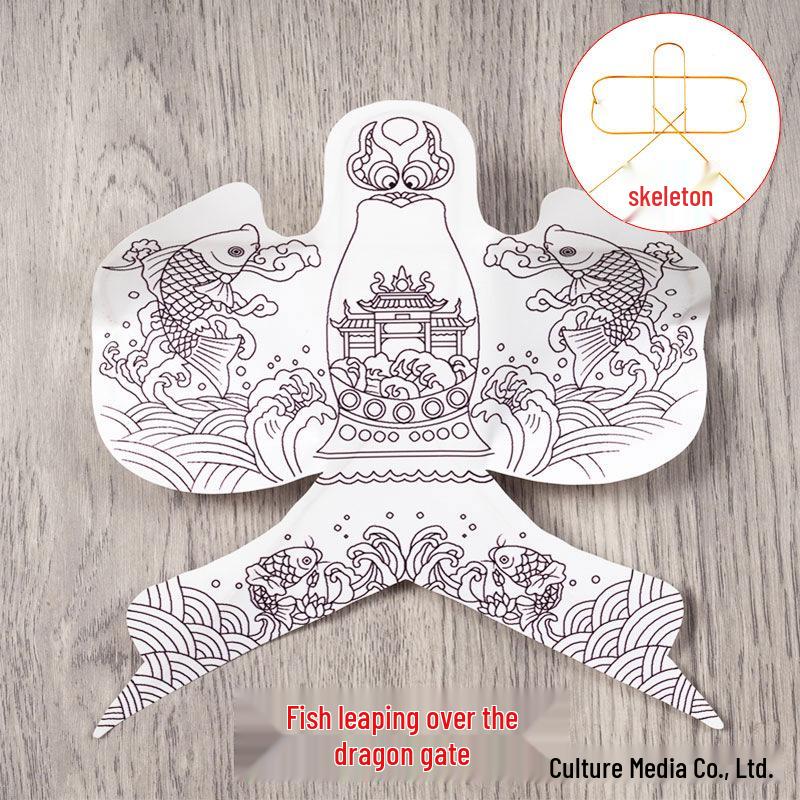 In-Stock DIY Hand-Painted Butterfly Kite Kit for Kids - Traditional Weifang Design 9cm
