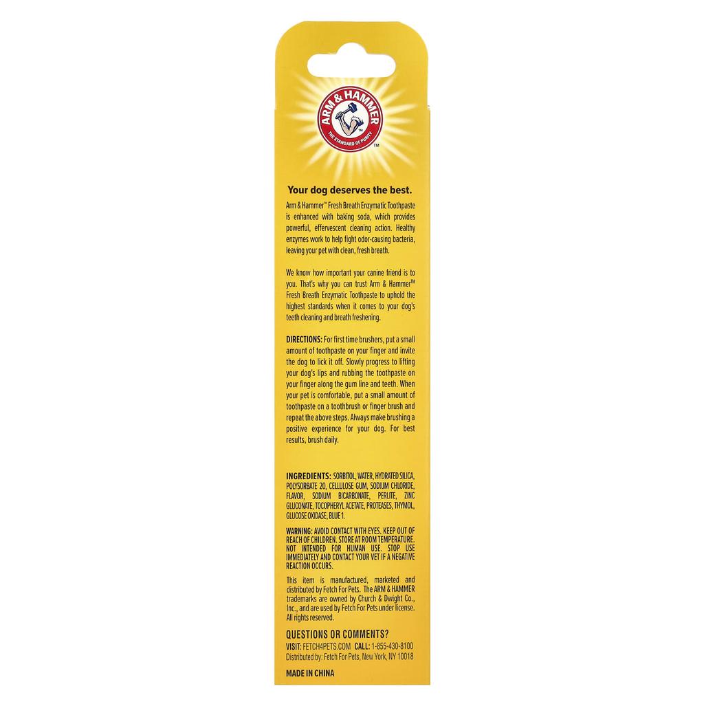 Arm & Hammer Breath Control, Enzyme Toothpaste, Dogs, Vanilla Ginger, 67.5G(2.5Oz)