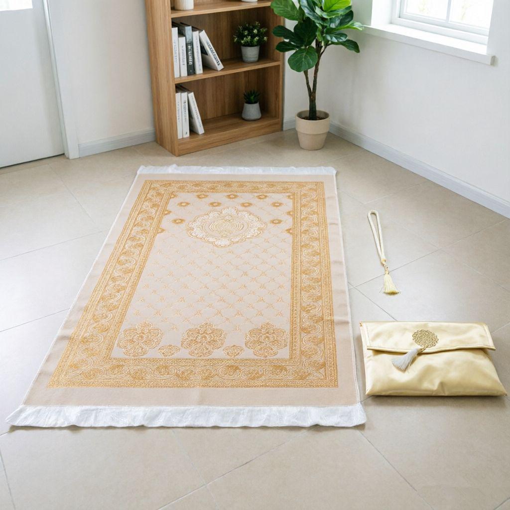 Four Seasons Elastic Thread Prayer Mat with Retro Pattern