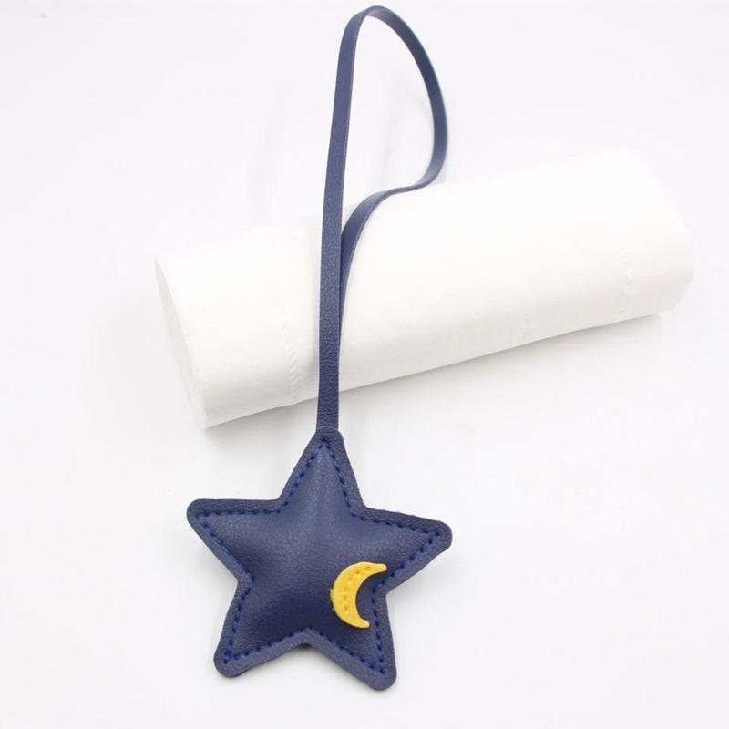 Innovative Star Shaped Keychain Lightweight PU Bag Pendant Stylish Bag Charm for Modern Lifestyle Home and Car Decors