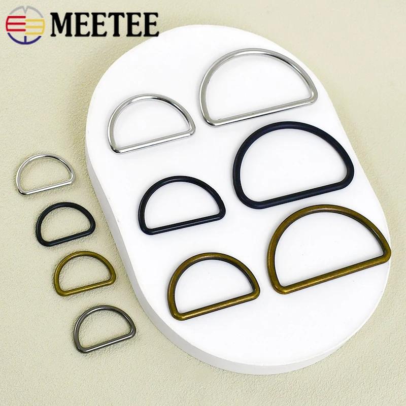 Meetee 20 Stück 15-50mm Metall D-Ring Schnalle Rucksackgurt Verschluss Schuhe Kleidung Verstellschnallen Gurtbandschlaufe Verschlüsse Zubehör