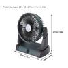 USB Small Desk Fans 2  s LED Silent 5000mAh Battery Re able Portable Desk Fan for   Outdoor Camping