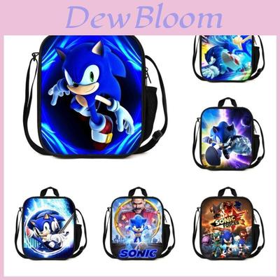 Sac à Lunch Sonic le Hérisson Sac à Bandoulière Élégant Pour Enfants Adultes Grande Capacité Sac de Voyage