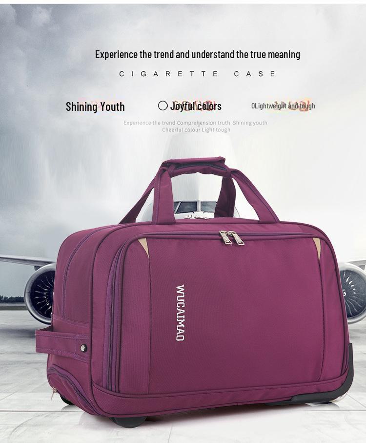 Large Capacity Foldable Oxford Cloth Luggage Bag: Portable 20/24" Travel Trolley Bag