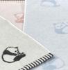 Imabari Towel Bath Set of Animal Print Gentle on Ideal for Made in Nap Time Towels, 2, (Panda Pattern), 60x120cm, 100% Cotton, Skin, Daycare, Babies,