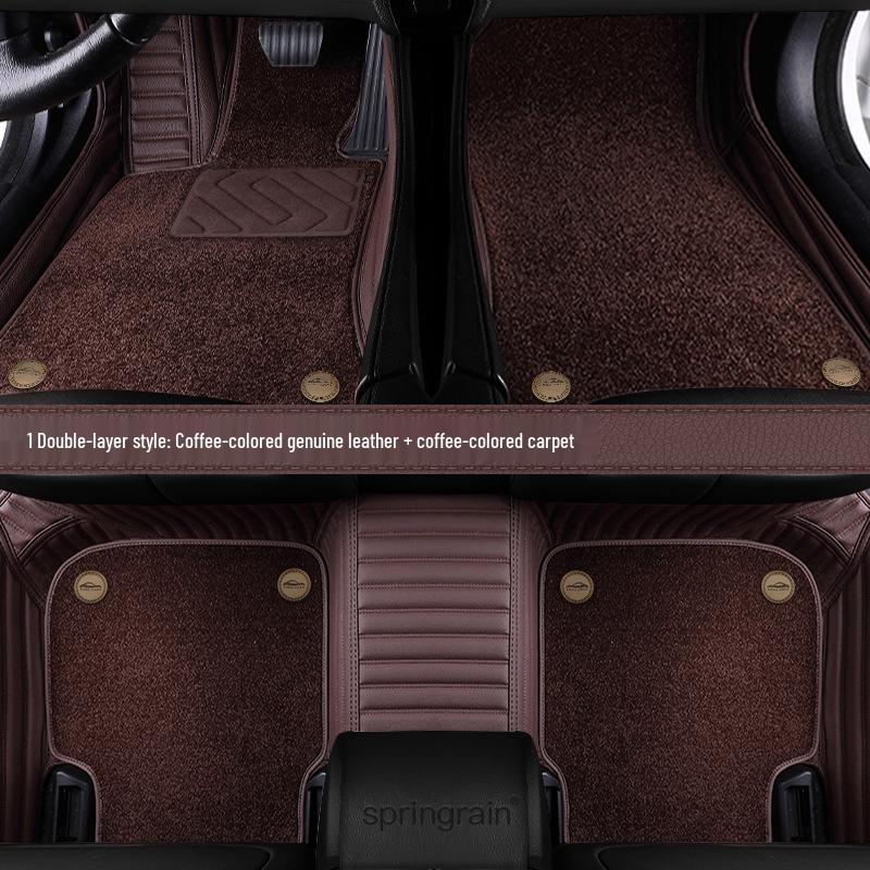 Mercedes-Benz Genuine Leather Full Surround Floor Mats for E-Class, C-Class, S-Class, G-Class, EQC, EQE, GLS, GLE 450 AMG.