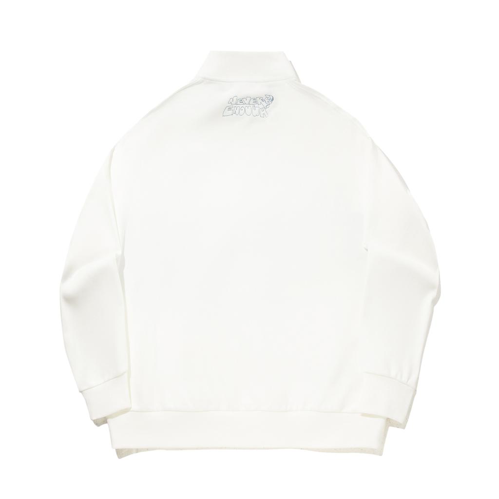 Li Ning X Henry Jones Artist Collaboration Minimalist Versatile Color Block Stand Collar Loose Pullover Sweatshirt Unisex sweatshirt AWDV743-3