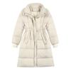 2024 New Down Jacket Women's Medium and Long Korean Version European Fashion Waist Down Jacket White Duck Down Jacket Tide