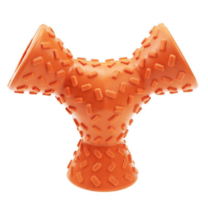 Pet toy bite-resistant leaking rubber three-sided leaking dog puzzle side herding large dog