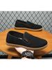 "Men's Breathable Ay Grass Flyknit Slip-On Soft Sole Comfortable Beijing Cloth Shoes Lightweight Everyday Dad Elderly Casual Shoes"