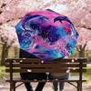 1pc Dolphins Heart Automatic Folding Umbrella 8 Rib Iron Frame,  Suitable for Travel, Daily Use, Birthday, Women & Men Gift c1231062