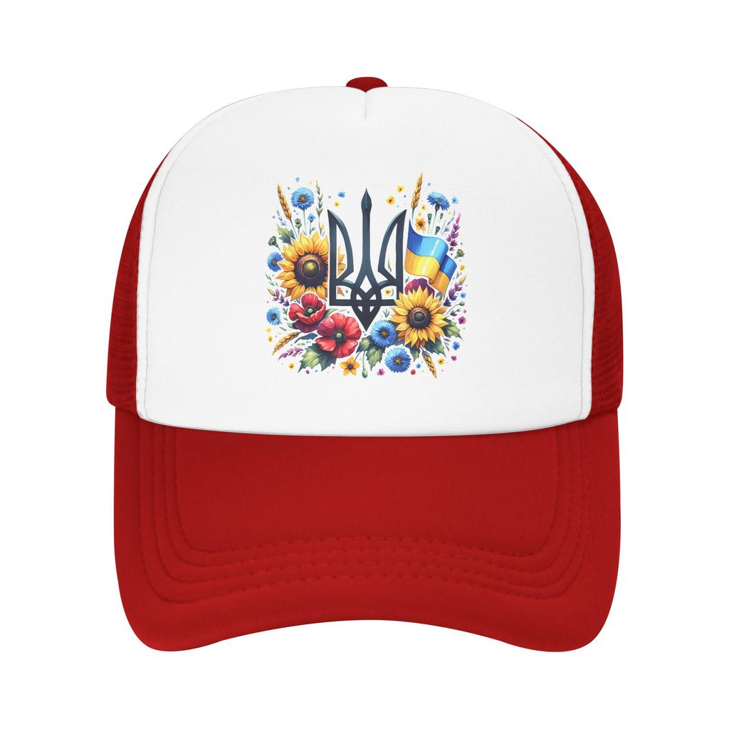Ukrainian Trident Tryzub Ukraine Mesh Baseball Cap Adult Sport Trucker Worker Cap Dad Hat Sports Cap Summer Trucker Hats