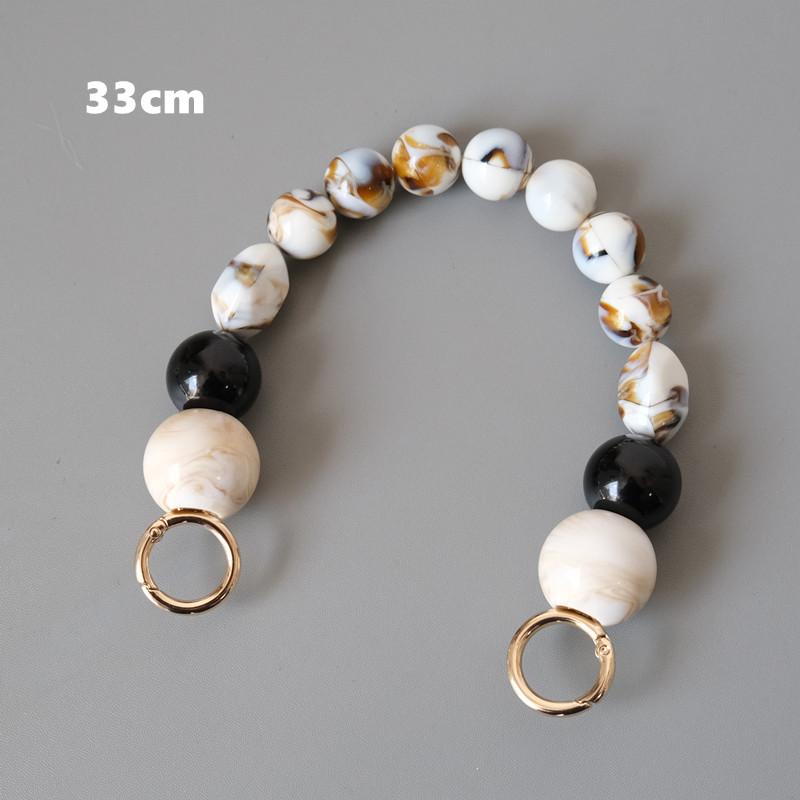 

Новый аксессуар для телефона, коричневые детали из акриловой смолы, бусины, браслет ручной работы, милый чехол для телефона, ремешок, женские цепи на ручке телефона чёрный