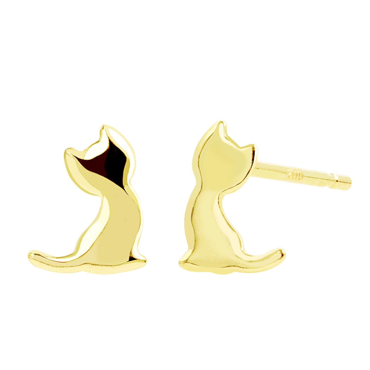 

Earrings K10 Stud Earrings Cat 10K Gold [Sears] Women s se105-0017-yg