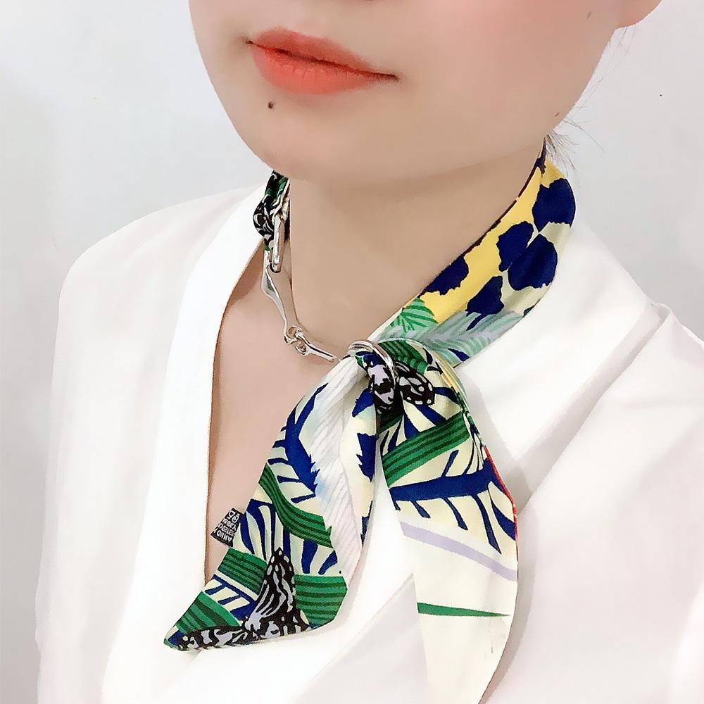 Square Wedding Women Jewelry Metal Round Buckle Shawl Ring Scarf Clip Kerchief Buckle Scarf Buckle