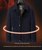 Woodpecker Dad Winter Coat Set: Warm Fleece-Lined Jacket for Middle-Aged and Elderly Men