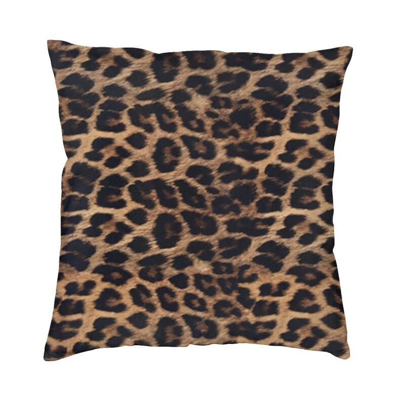Nordic Purple Leopard Print Cushion Cover Velvet Animal Skin Pattern Pattern Pillow Case Living Room Decoration Pillowcase