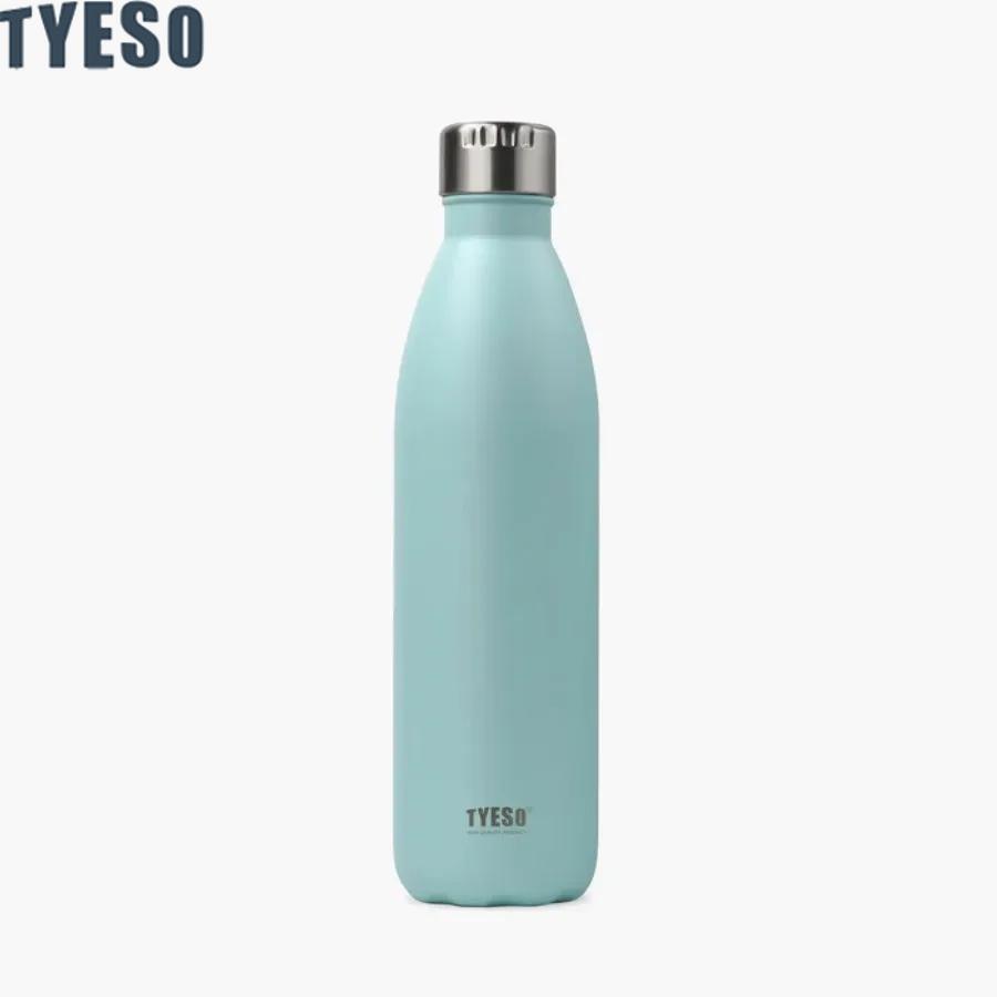 Tyeso 1000ml Stainless Steel Cola-Shaped Sports Water Bottle Vacuum Insulated Thermal Cup Portable Bike Bottle Travel Tumbler