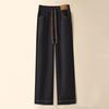 Women's Winter High-Waist Straight-Leg Fleece Jeans