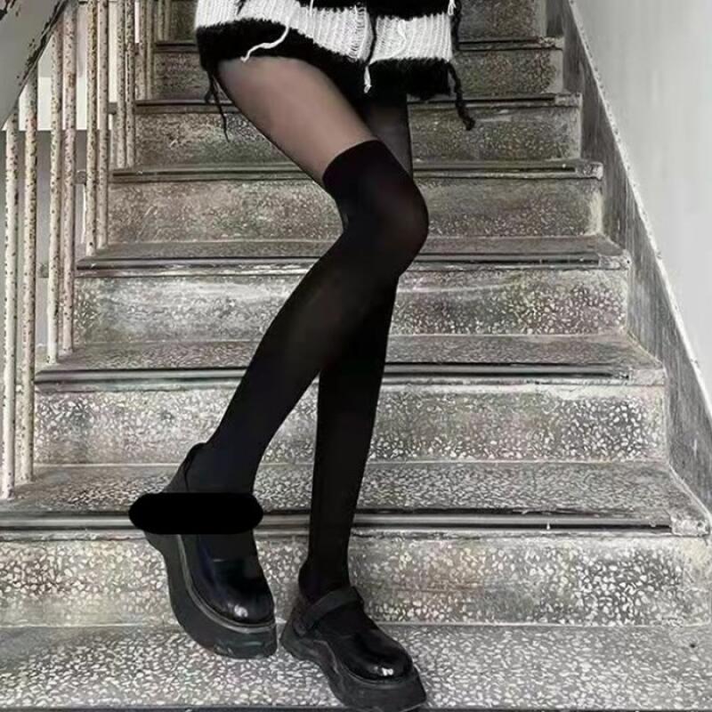 Women's Spandex Compression Knee Socks Simple Leggings Stockings