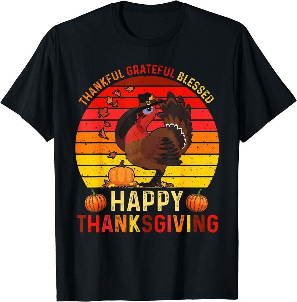 Happy Thanksgiving For Turkey Day Family Dinner Men Women T-Shirt Black Unisex T-Shirt XXL