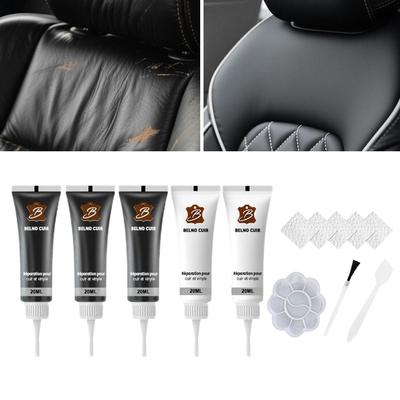 Leather Repair Kit Steering Wheel Refurbishment Car Interior Upholstery Color Repair Paste for Handbag Shoe Saddle Couch Boot