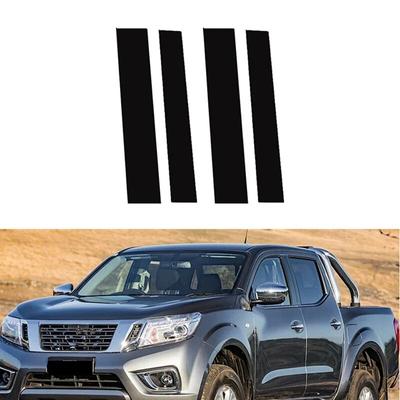 4Pcs Car Pillar Posts Window Molding Cover Trims Decoration Stickers for Nissan Navara Frontier NP300 Crew Cab 2018-2021