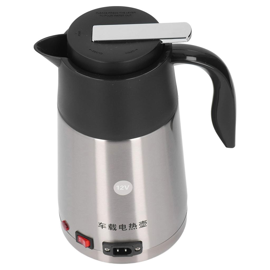 Czajnik samochodowy, podgrzewacz wody, 12 V, przenośny czajnik elektryczny, duża pojemność, stal nierdzewna, plastik