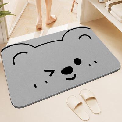 Non-slip Cute Bear Absorbent Bathroom Toilet Mat
