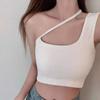 Slant shoulder beauty back sling vest women's integrated bra without steel ring bra sexy base inner cover Spice girl chest wrap tube top
