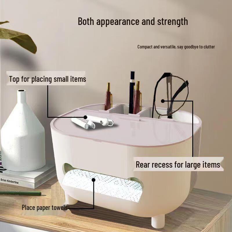 Multifunctional Desktop Tissue Box Organizer