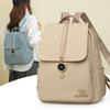 Schoolbag Textured Backpack Ladies 1011 New Fashion Versatile Large Capacity Mom Soft Leather Bag Counter Backpack