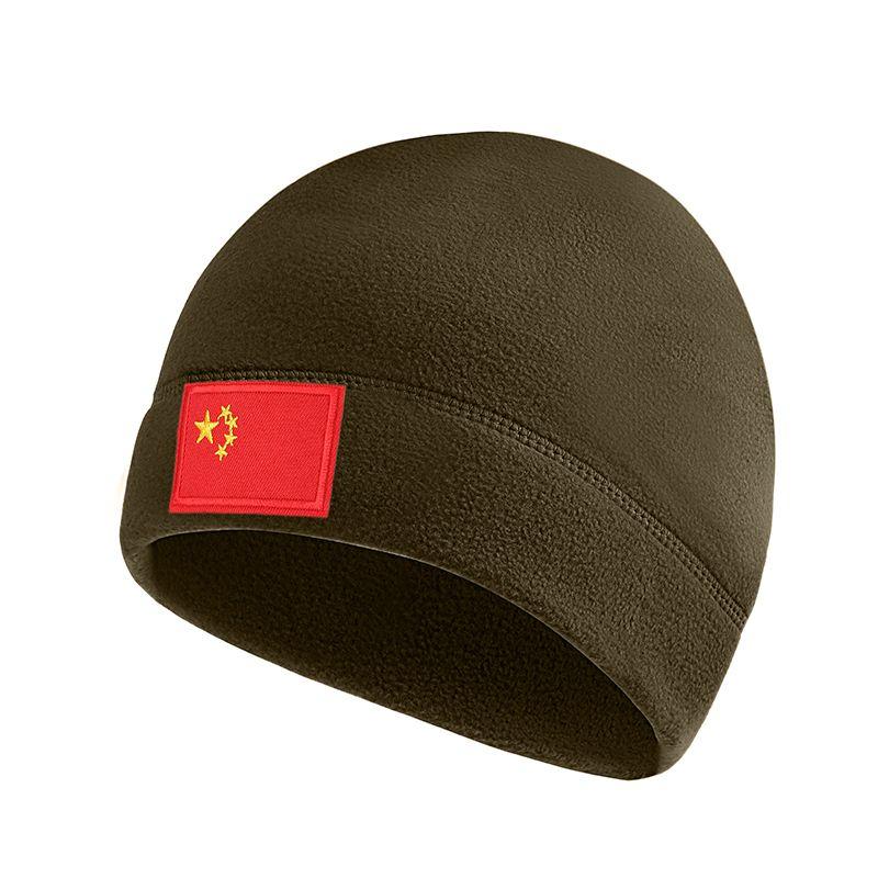 

Head-Wrapping Hat Outdoor Sport Cap Winter Fleece-lined Thickened Mountain Climbing Biking Running Men Thermal and Windproof Tactical Fleece Hat Army Green Flag Paste Fleece Hat One size