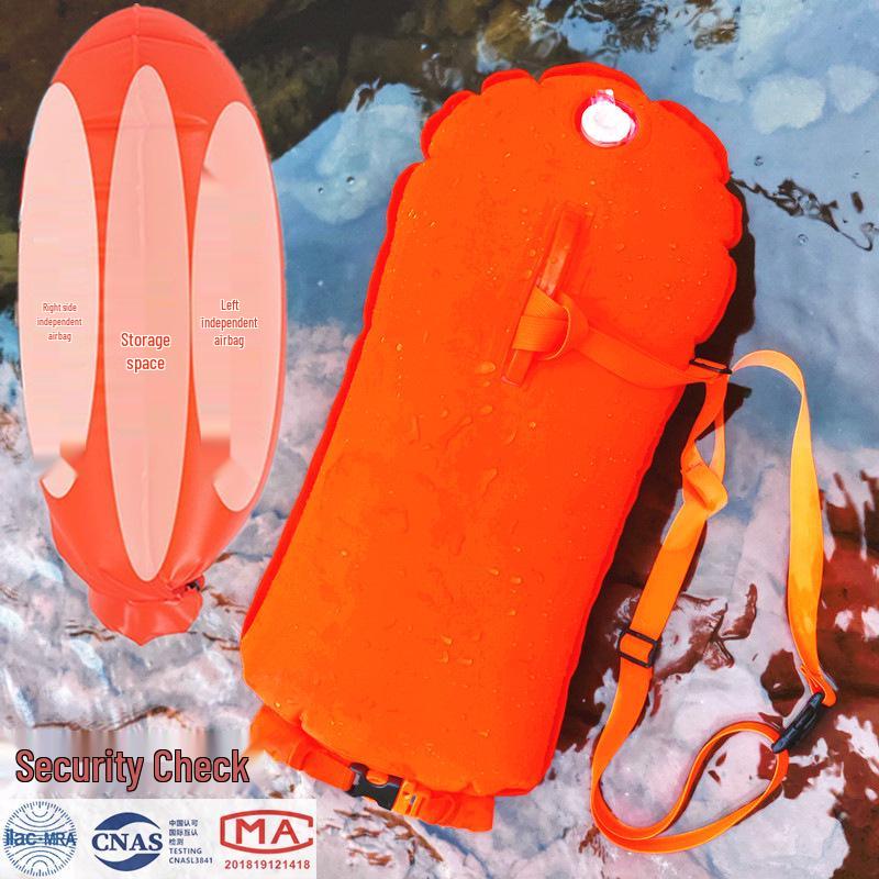 Tagalong Swimming Buoy: Portable Double Airbag Anti-Drowning Life-Saving Bag