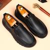 Fashion Designer Cow Leather Loafers for Men Spring  Autumn Soft-soled Men's Dress Shoes Fashion Solid Color Casual Driving Shoes Male