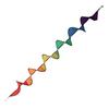 Large Rainbow Wind Spinner 43 Inch Nylon Outdoor Garden Ornament Foldable Design for Yard Decoration