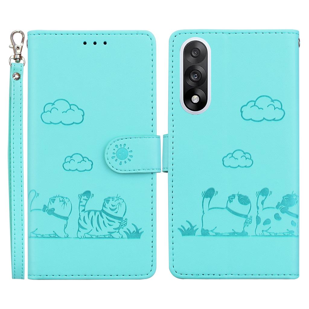 For OnePlus Nord 5 5G/Ace 5 Ultra 5G Case RFID Blocking Kitten Pattern TPU + PU Leather Phone Cover with Wrist Strap