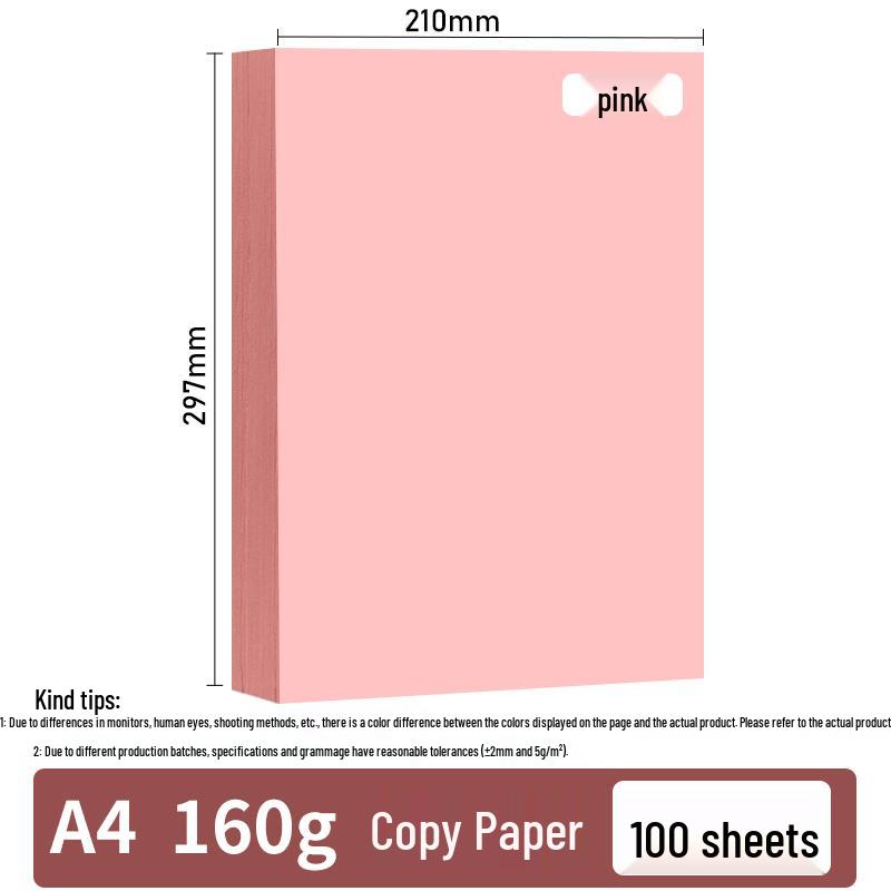 Pink Colored Paper: A4 & A5 Printing, 80g Copy, 70g Craft, A3 Printing, Table Cards