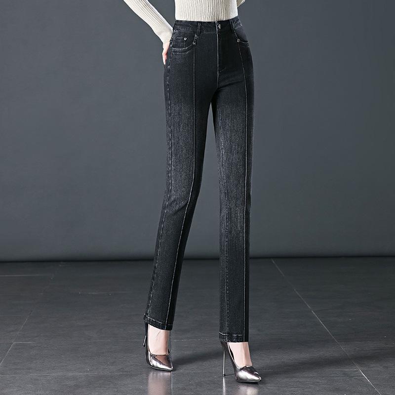 

High-Waisted Gradient Slimming Jeans for Women, Casual Fashion, Small Straight Leg, Great for Spring and Autumn 3XL