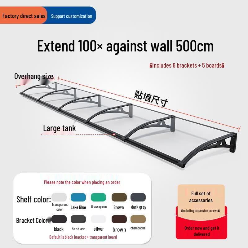 Aluminum Alloy Outdoor Rain Canopy Awning