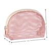 1 3Pcs Makeup Bag Mesh Handbag Portable Cosmetic Organizer Zipper Storage Pouch for Travel Purse and Lipstick