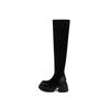 Knight Boots 2025 Autumn and Winter New Versatile Boots Women's Elastic Boots Knee Boots Women's Platform High Heels Women's Shoes