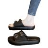 Internet celebrity cool slippers women wear 2025 new summer French platform bread beach mop casual out