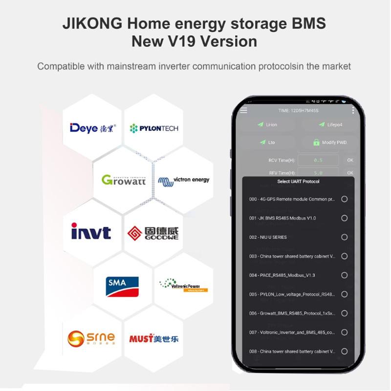 JK BMS Smart BMS 8S-24S 12V 24V 48V 72V Active Balance JIKONG BMS Smart BMS 40A 60A 100A 150A Lifepo4 Li-Ion Lto Battery