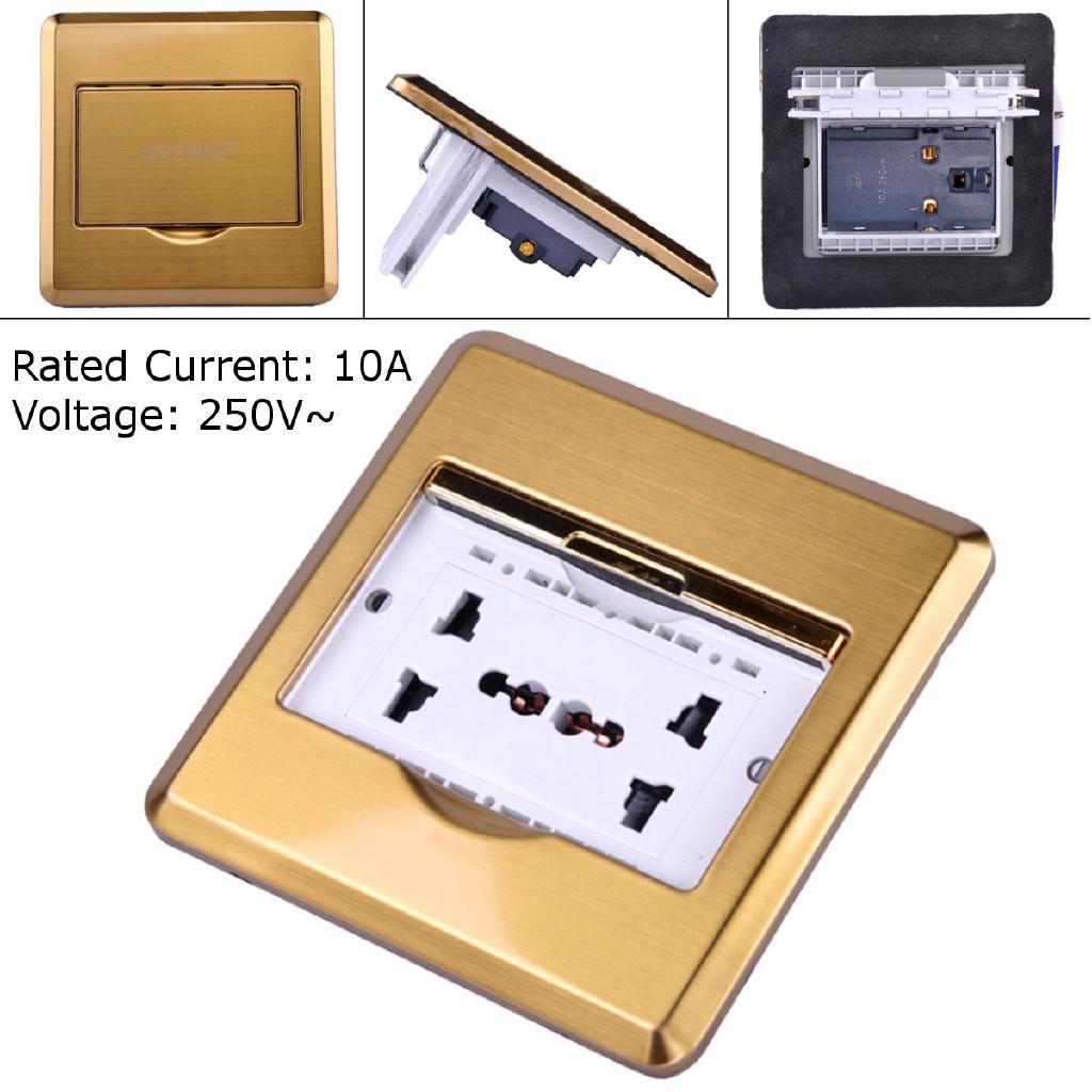10A Multifunctional Floor Outlet Plank Ground Outlet Double Electrical Outlet Charger Socket Charger for Electrical Accessories