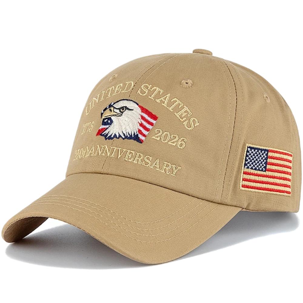 

Hot Sale Unisex Baseball Cap American 250th Anniversary 1776-2026 Embroidered Hat Cap Eagle Pattern Outdoor Casual Dad Hat 56cm-60cm