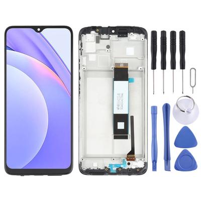 Ansamblu Complet Ecran LCD și Digitizator cu Ramă pentru Xiaomi Redmi Note 9 4G / Poco M3 / Redmi 9 Power M2010J19SC M2010J19CG(Negru)