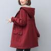Women's 2024 Winter Fleece-Lined Parka: Mid-Length, Loose Fit, Plus Size, Thick Cotton Coat for Middle-Aged Moms