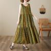 Sleeveless Plus Size Vintage Floral New In Dresses for Women Casual Loose Long Summer Dress